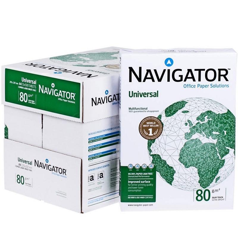 Pack de 5 Ramettes Papier A4 80g Navigator Universal - Ramette de 500 feuilles 